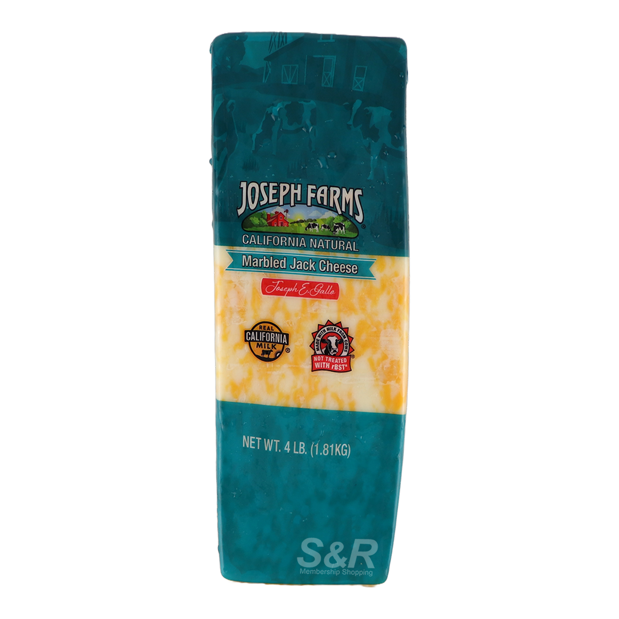 Joseph Farms Marbled Jack Cheese 1.81kg Joseph Farms Marbled Jack Cheese 1.81kg